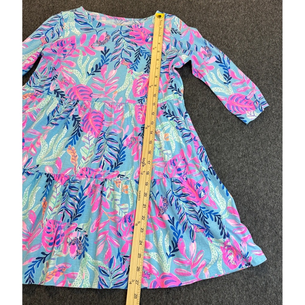 Lilly Pulitzer Mini Geanna Dress LS Multi Splendor In The Sand Girl's XL 12-14 - Picture 7 of 13